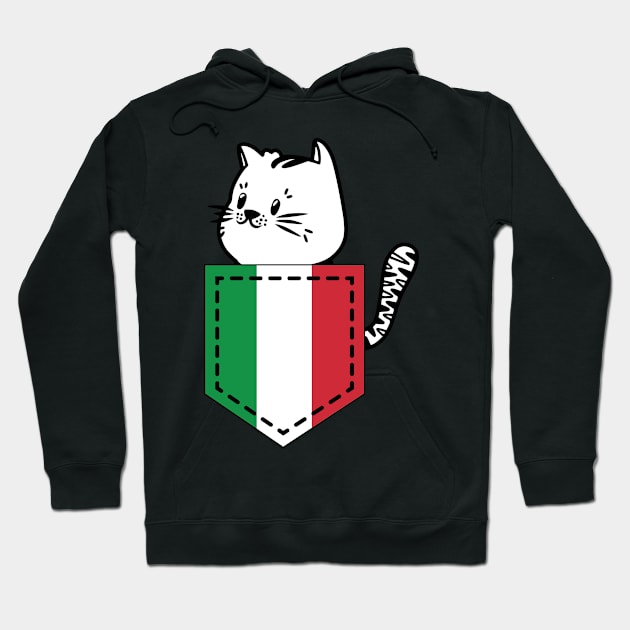 Patriotic Pocket Pussy - Cat Lover -  Italian Patriot Hoodie by PosterpartyCo